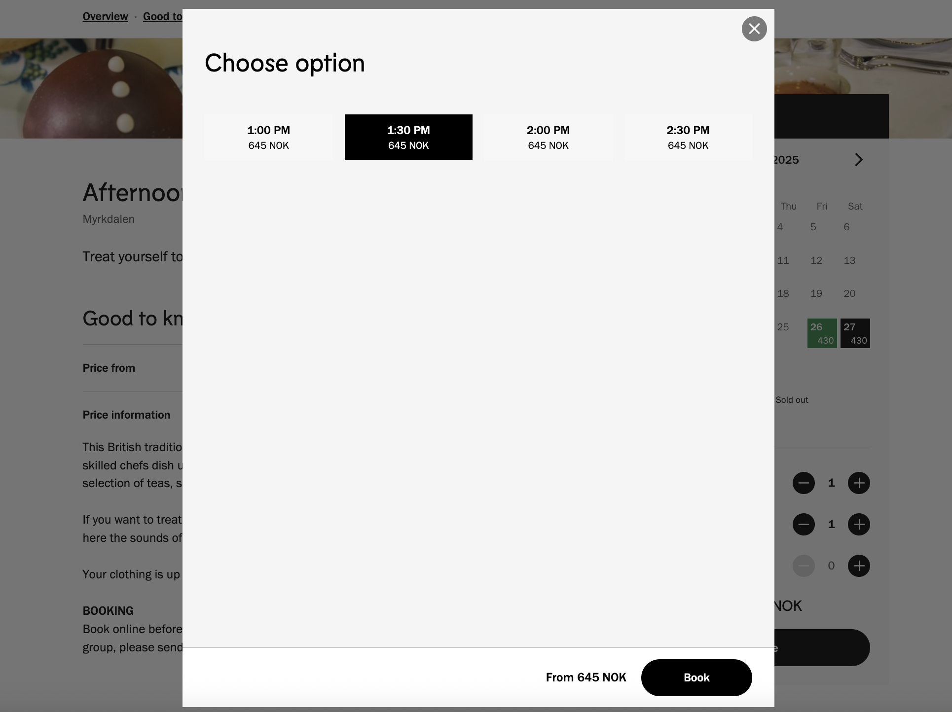 Activity and merchandise widget example 2