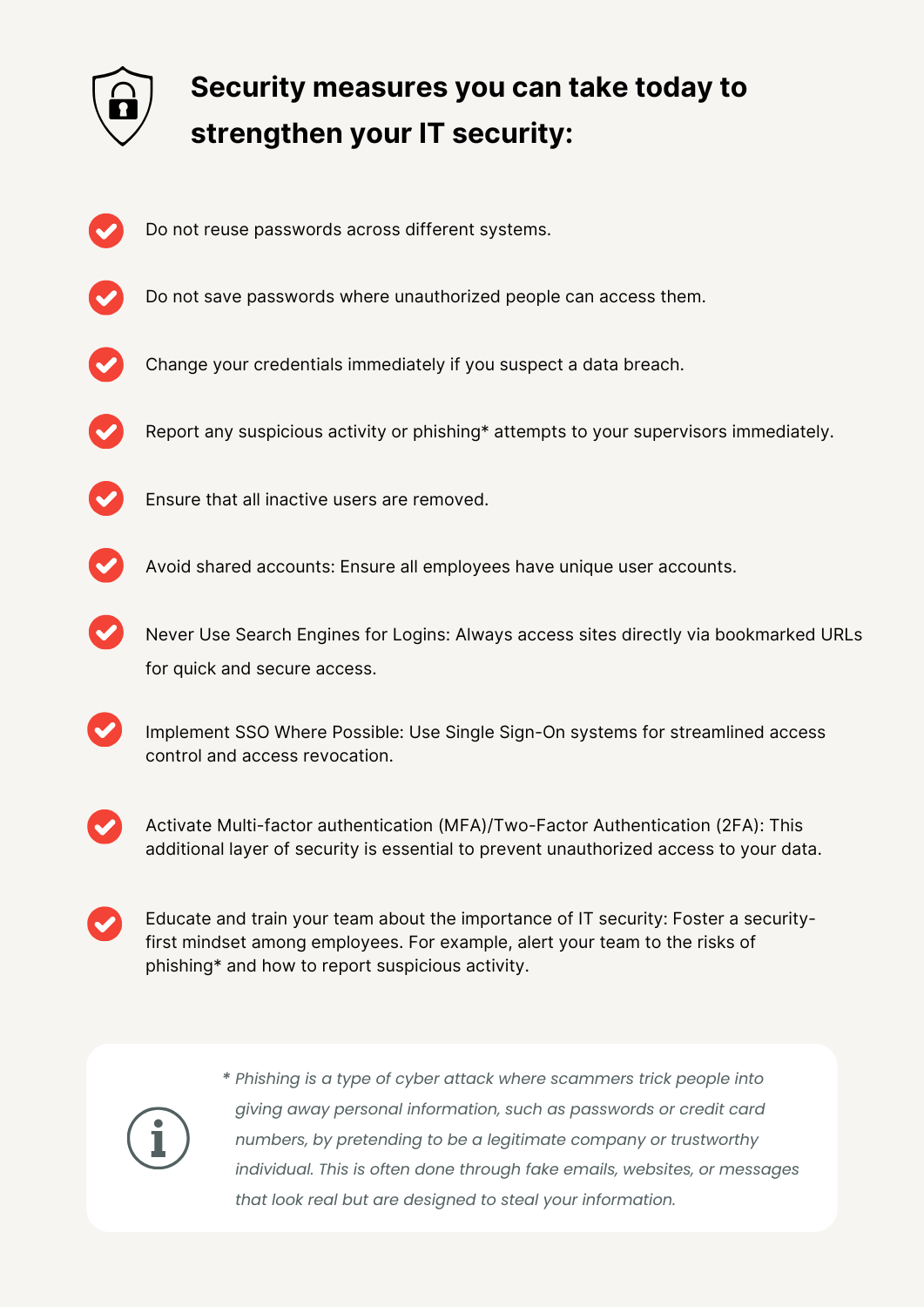 checklist cybersecurity