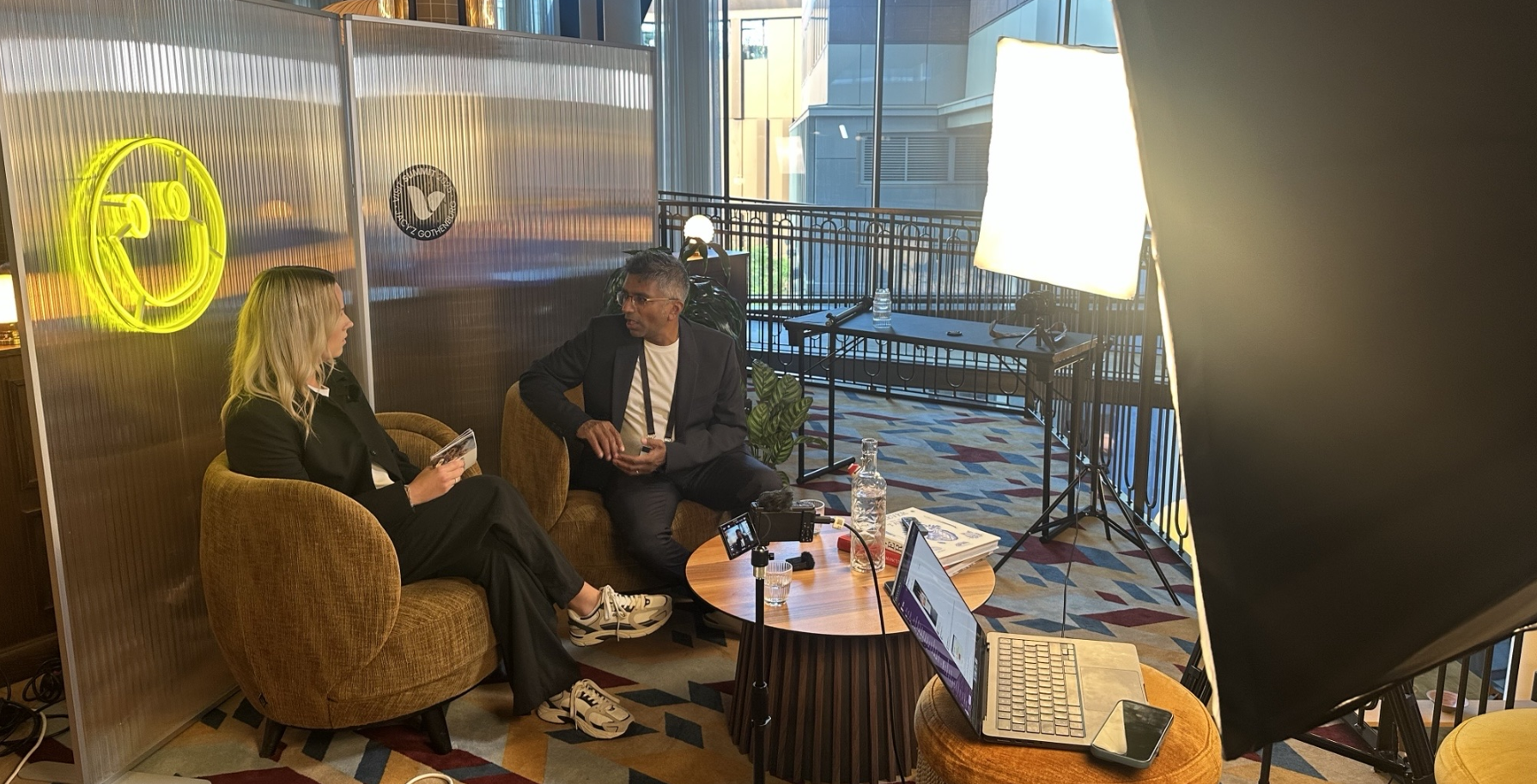 Studio interview with emma and Gam, smiley