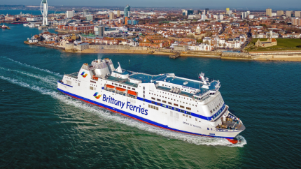 ferry ocena leaving city port