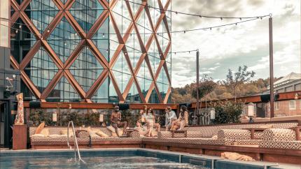 Pool deck at the Jacyz Hotel
