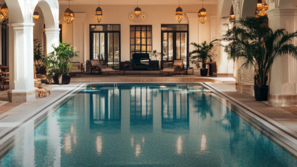 Spa integration, view of a pool in a spa
