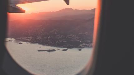 View of an airplane window